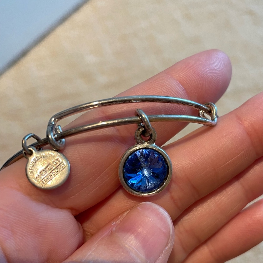 Alex and Ani September birthstone charm bangle, sapphire - Picture 7 of 10